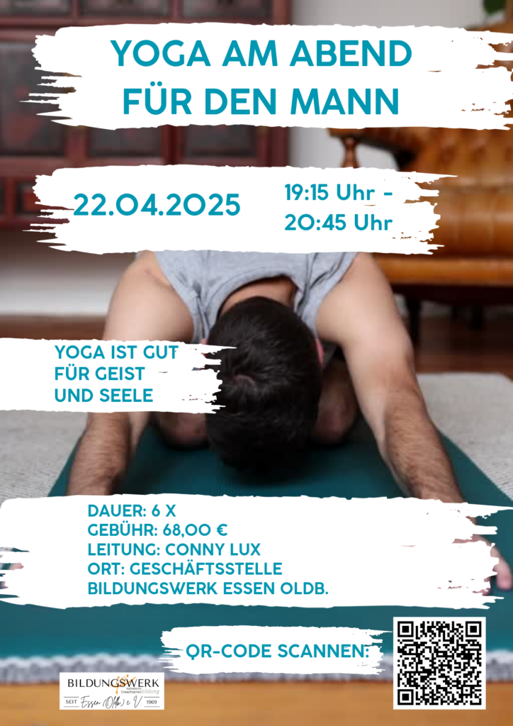 Yoga am Abend für den Mann