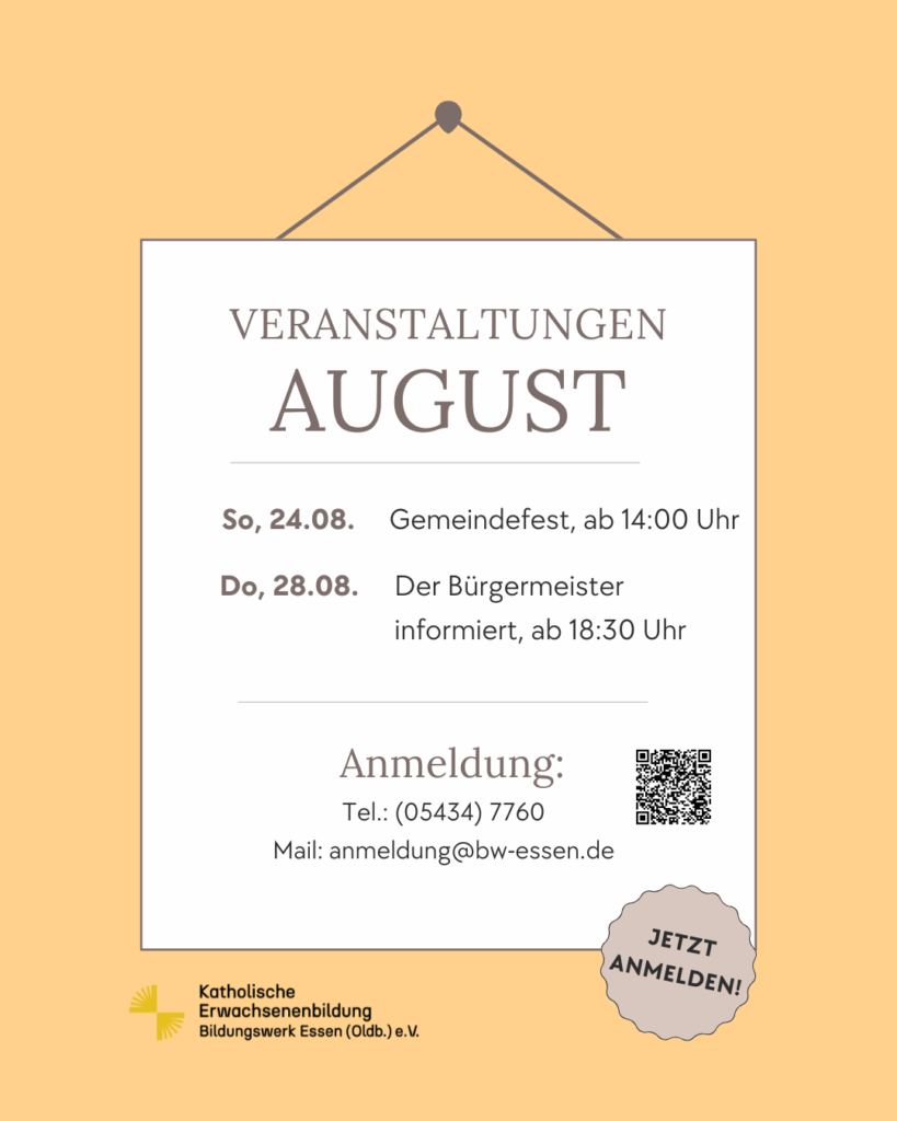 Bildungswerk Essen Programm 2025
